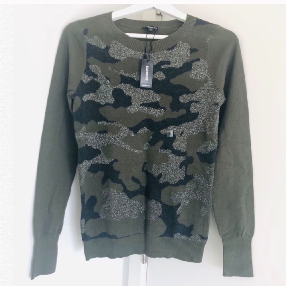 New express crew sweater - Green - Size S